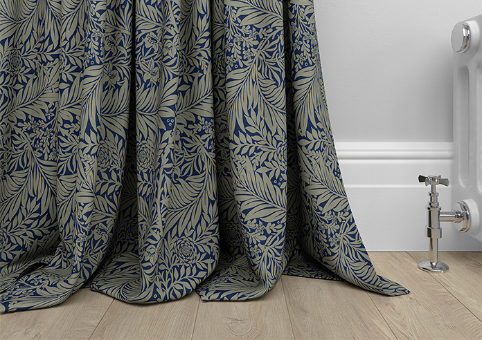 William Morris At Home Larkspur, Woven Indigo - Made to Measure Curtains - Image 6